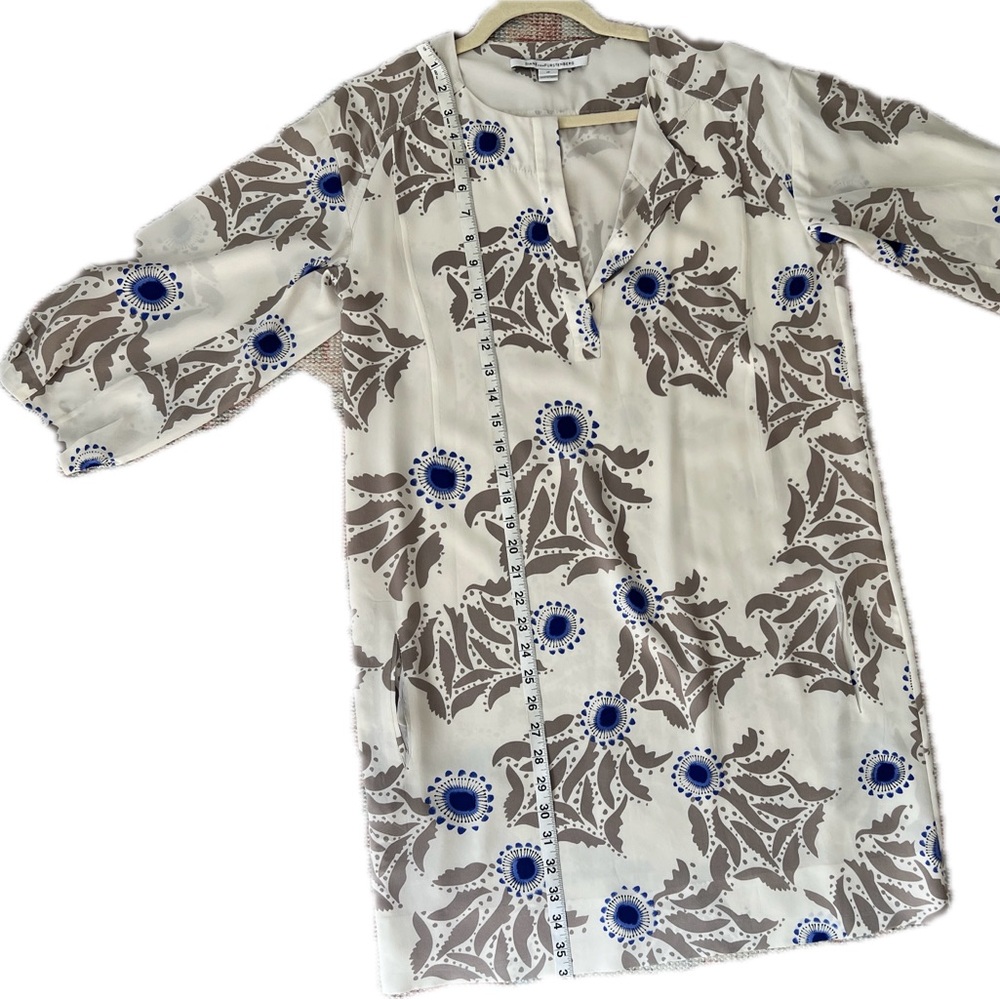 Diane von furstenberg silk dress lined size 10